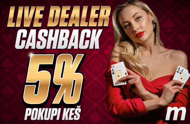 Uživaš u Live Dealer igrama? Zabavi se i osvoji do 100.000 DINARA CASHBACK-a!!!