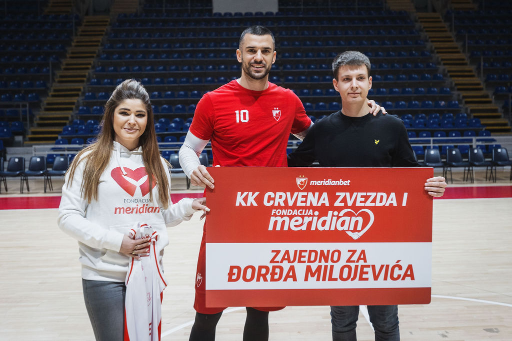 ZAJEDNO ZA ĐORĐA MILOJEVIĆA: Meridian fondacija i Crvena zvezda Meridianbet uručili vrednu donaciju (VIDEO)