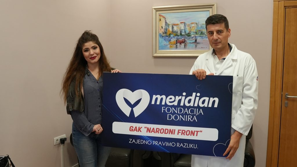 Meridian fondacija donirala opremu GAK „Narodni front“ u Beogradu