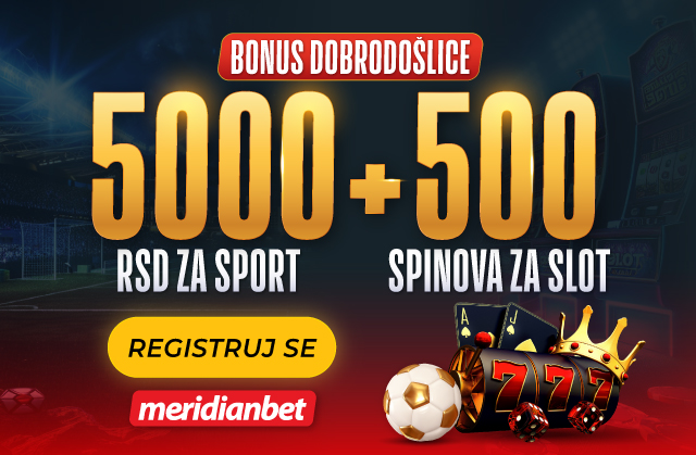 NAJVEĆI BONUS DOBRODOŠLICE: Registruj se i osvoji 5.000 RSD + 500 POKLON SPNOVA!